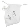 Ambesonne Cartoon Fabric Pouch Set of 2, Monochrome Hand Writing