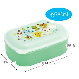 Skater PAL4AG Silver Ion Ag+ Bento Box, Antibacterial, Foldable, Packing, Integrated Type, 12.8 fl oz (380 ml), Pokemon, Large Gathering, 21 Pokemon