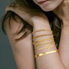 14K Real Gold Plated Cuff Bracelet Bangle Jewelry Set Stackable