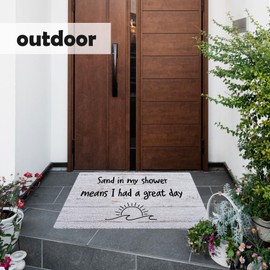 KEUSPI Beach Door Mat, Rustic Coastal Beach Welcome Mats Doormat for Front Door Porch Outdoor Indoor Entrance, Nautical Welcome Outdoor Mat, 17x30 Inches