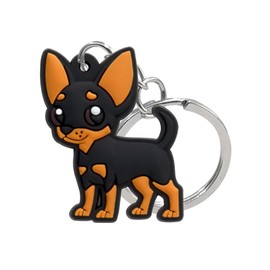 POYAMUSE Silicone Dog Pet Keychain - A Dog Lover's Tribute - Puppy Memorial Keyring-chihuahuas