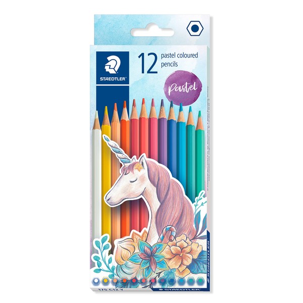 STAEDTLER 175 C12 Y Wood-Free Coloured Pencils - Pastel Colours
