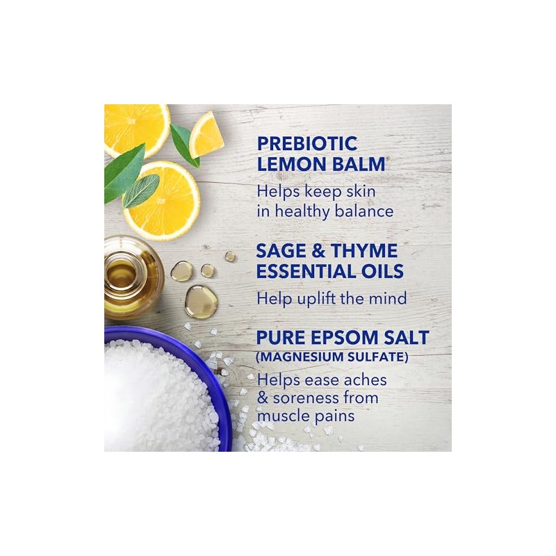 Dr Teal's Pure Epsom Salt Soaking Solution Prebiotic Lemon Balm