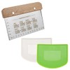 Casoter Professional Dough Scraper Set, 3-Piece, Stainless Steel with Wooden