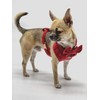 Fluffy Tailers Luxury Red Velvet Dog Harness No Pull Adjustable