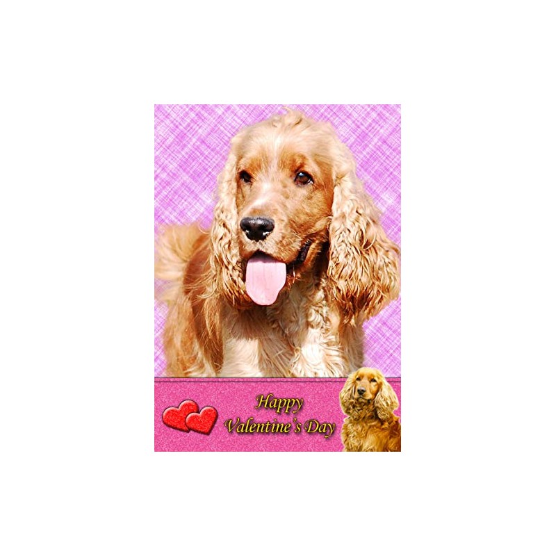 Cocker Spaniel Dog Valentines Day Card