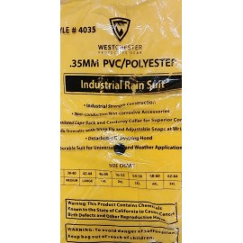 Liberty Glove & Safety Poly Rainsuit With Bib Overalls And Jacket With Hood