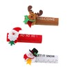 CORHAD Santa Snowman Elk Christmas Decor 3 Pieces Fabric Refrigerator