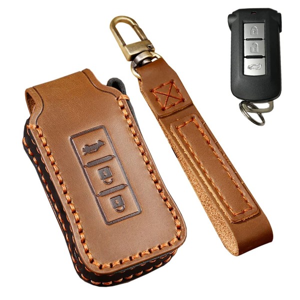 ONTTO Mitsubishi Key Case, Key Cover, Sliding Both Sides, Genuine