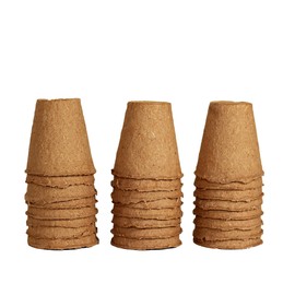 Daniel's Plants 2" Naked Pots | Small Natural Plantable Pots for Herbs Vegetables Tomato Seedlings | OMRI Biodegradable | Earth Friendly Contains No Peat | 2 Inch Round (24)