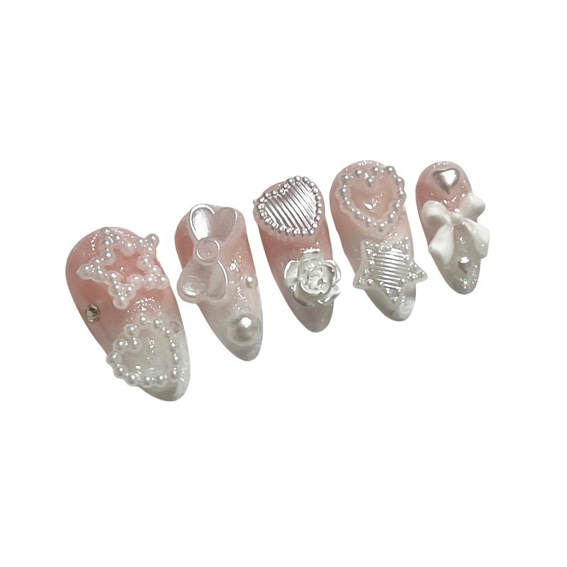 Muted Bling Handmade Nail Tips - Round / 뮤트블링 수제네일팁