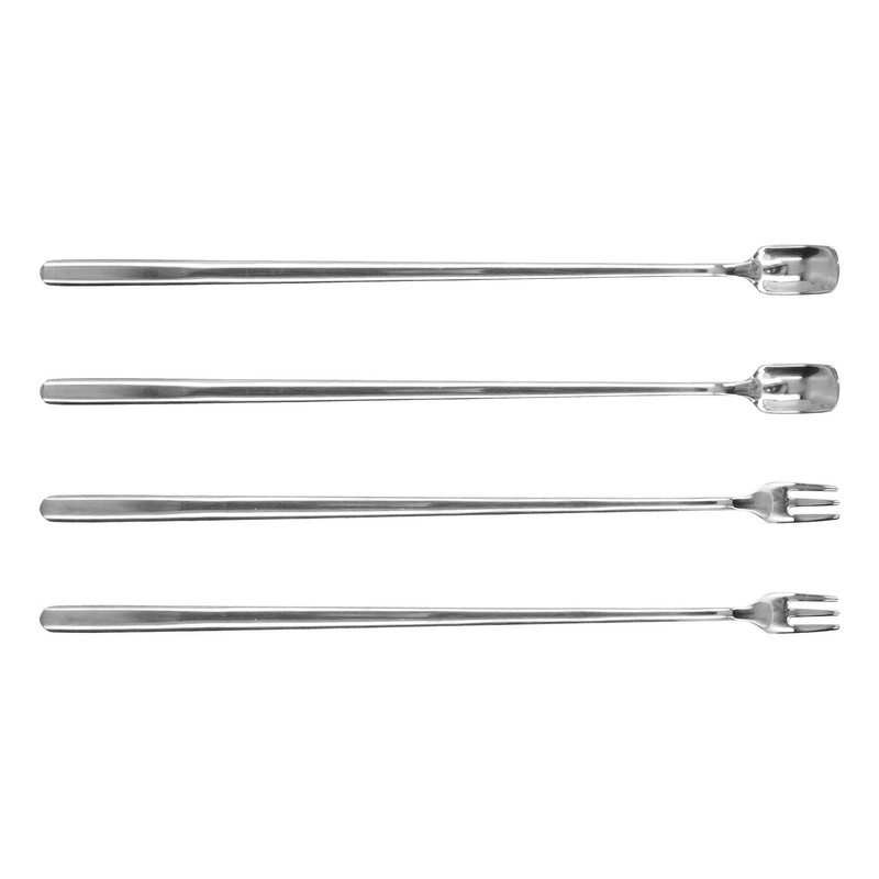 4Pcs 304 Stainless Steel Coffee Spoon Long Handle Coffee Spoon