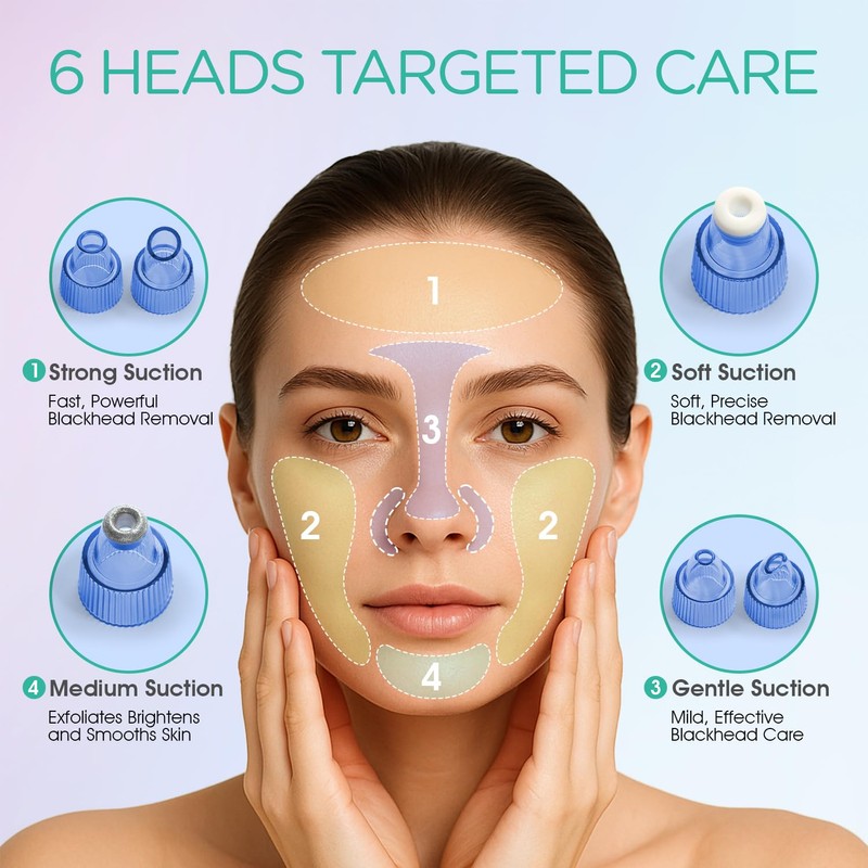 VOYOR Blackhead Remover Pore Vacuum - Electric Face Vacuum Pore