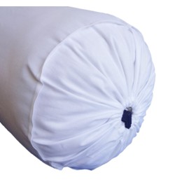 White Bolster Pillowcase - Neck Roll Round Bolster Cover for Bed Sofa Chair Couch Lounge Cotton 6" Diameter x 15" Long (15 cm Diameter x 38 cm Long) Removable Cover
