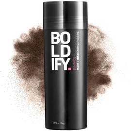 Boldify BOLDIFY Hair Fibers (56g) - Fill In Thinning and Fine Hair for an Instantly Fuller, Thicker Look - 14 Shades for Women & Men - Medium Brown