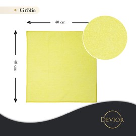 Devior Microfibre Cloths 40 x 40 cm Set of 10 Yellow Car Cleaning Cloths Streak-Free Cleaning Cloths Absorbent Microfibre Cloth Cleaning Cloths Kitchen Window Cloth High Gloss Lint Free Dust Cloths