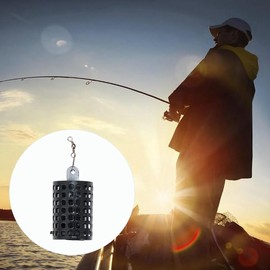 10Pcs Round Fishing Tackle Feeders Cage Iron Fishing Lure Cage Basket Trap Lure Holder