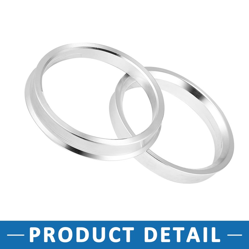 A ABSOPRO 60.1 to 56.1mm Wheel Hub Centric Rings Silver