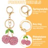 Rhinestone Cherry Keychain Cute Sparkling Fruit Cherry Bag Charms Purse