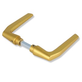 MS Beschläge Door Handle Pair Door Handle Pair Handle Pair Aluminium Gold Anodised 8 mm Square Door Handle Pair Replacement Lever Renovation Handle
