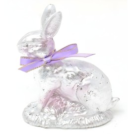 Nantucket Distributing Metal Easter Bunny Figurine 4" in Purple