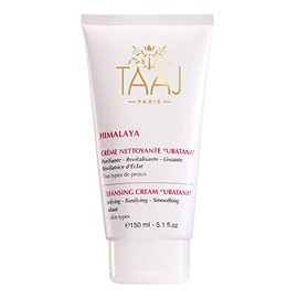 TAAJ | Ubatana Reinigungscreme - HIMALAYA | Tägliche Reinigungspflege ohne Seife | Reinigt, klärt, verfeinert das Hautbild & belebt den Teint | Glatte & strahlende Haut | Vegan | 150 ml