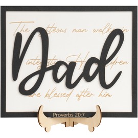 Christian Gifts For Dad Proverbs 20:7, Religious Christmas Gifts For Dad From Daughter, Son, Father's Day Bible Verse Present For Men, Regalos Cristianos Para Papa, Faith Based Birrthday Present