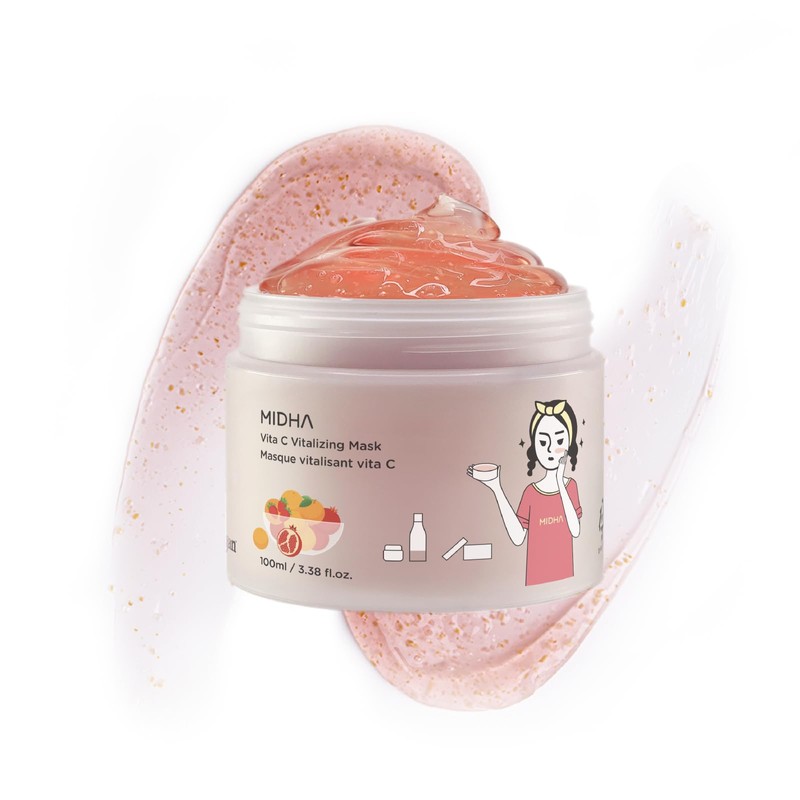 MIDHA Vita C Vitalizing Mask, Facial Wash-off mask, with Vitamin