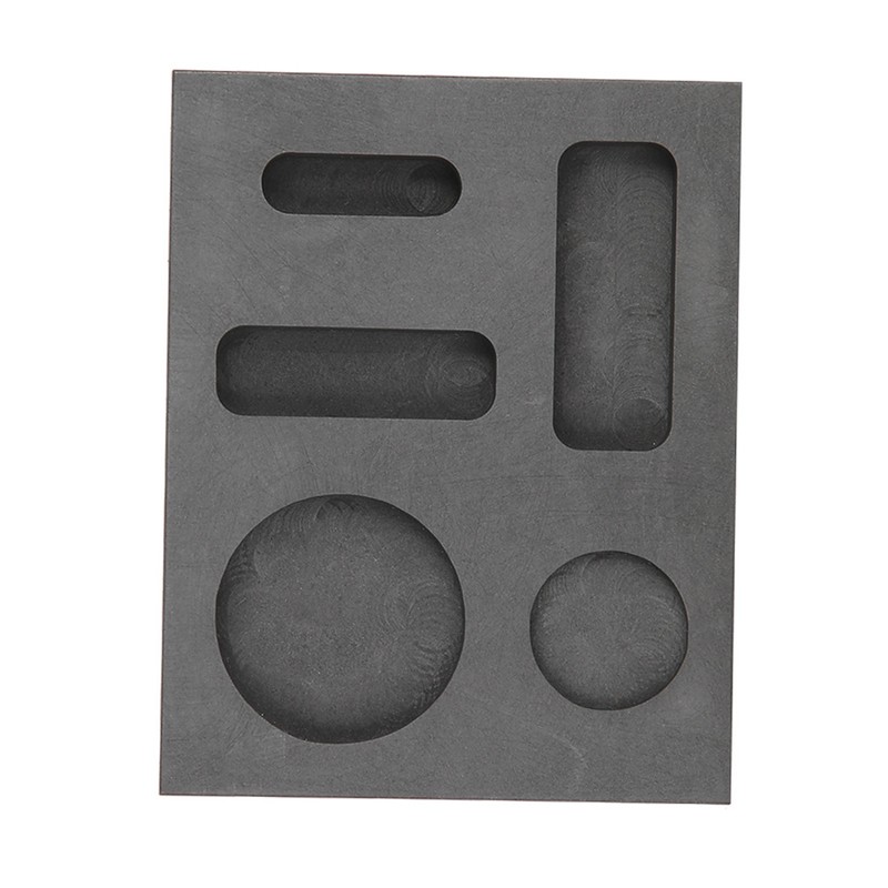5 Grooves Graphite Ingot Melting Casting Refining Scrap Combo Crucible