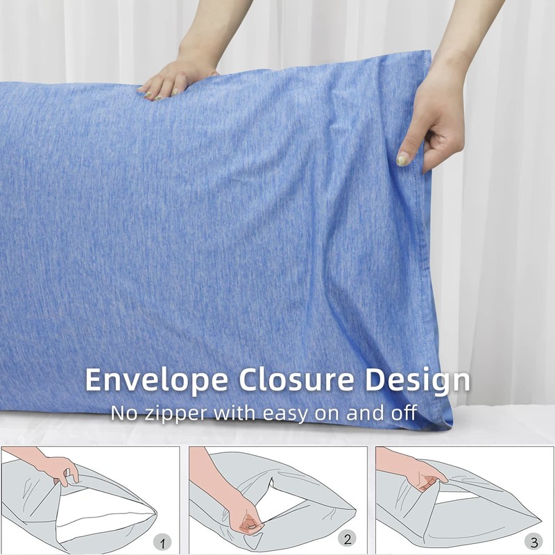 LINENOVA 2 Pack Cooling Pillowcase,Japanese Arc-Chill Tech,Q-MAX>0.43 Cooling Fiber Absorbs