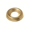 Screw Cup Washer Brass No. 8 Electro Brass Plated Screw