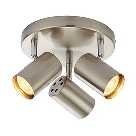Saxby Arezzo 7W Triple Round Satin Chrome Decorative Commercial Domestic Adjustable Spotlight