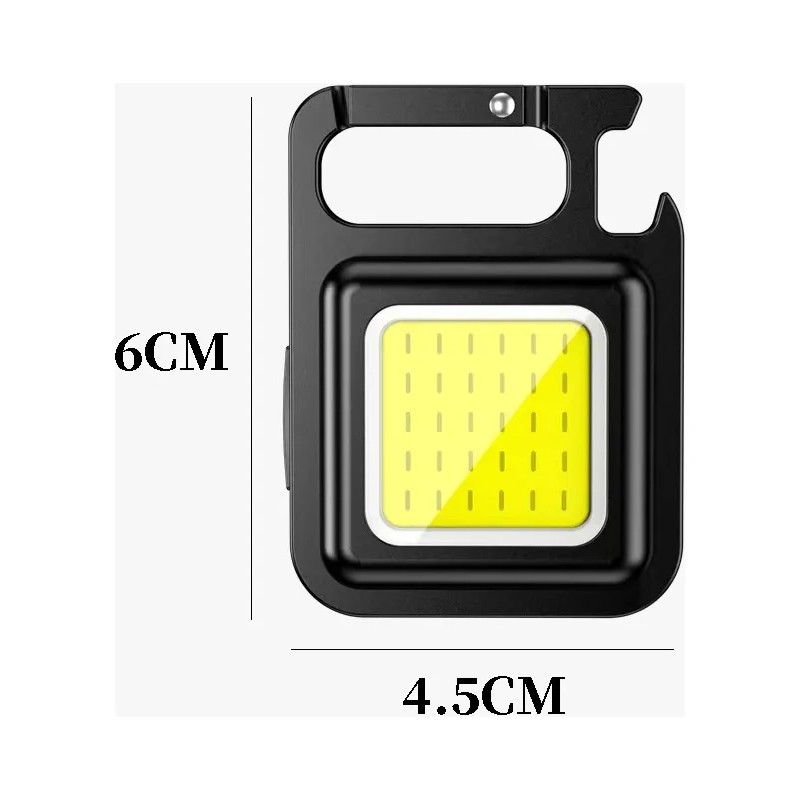10 Piezas Linterna Lampara Recargable Led De Lampara Llavero Blanco