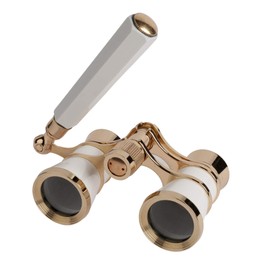 Marsrut Ultra HD 3X25 Opera Theatre Binocular Glasses with Handle - White Color Telescope to View Theater, Horse Racing & Concerts | Lightweight Binoculars for Men & Women| Included Accessory Kit