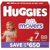 Huggies Little Movers Diapers, Size 7-41+ Pounds (88 Count)