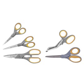 Westcott Titanium Super Softgrip Scissor Set (Pack of 5), Yellow