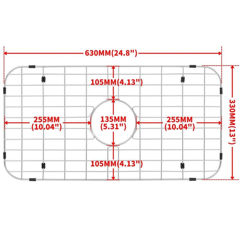 Zeesink Kitchen Sink Grid,24 13/16" X 13" Sink Protectors for