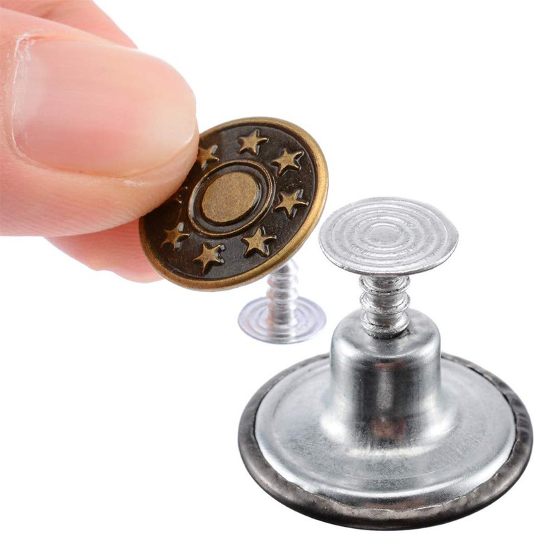 Gasea 80 Sets 8 Styles 17mm Jeans Buttons Tack Buttons