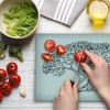 Lunarable Nature Cutting Board, Tree of Life Themed Majestic Hand
