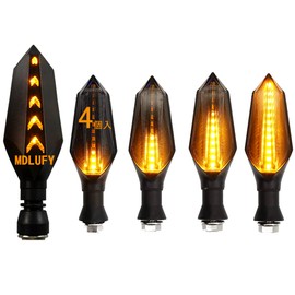 Motorcycle Flowing Turn Signals Sequential, 12 SMD LED, 12 V, Motorbike, Amber, Turn Signal Light, High Brightness, Double-Sided LED, Arrow Shape, Shock Resistant, Easy Installation, Waterproof,