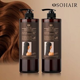 So Hair So Hair Moroccan Argan Nourishing Treatment Damage Care 1000ml x 2 bottles / 쏘헤어 쏘헤어 모로코 아르간 너리싱 트리트먼트 데미지케어 1000ml 2병
