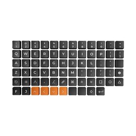 Generic Chocfox-Fans Keycaps Low Profile PBT Keycaps for Kailh Chocolate Switch Mechanical Keyboard (Alpha KIT)