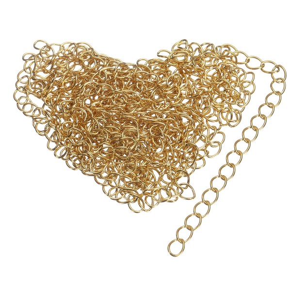 sourcing map 6.56 Feet/2 Meter Stainless Steel Curb Chain, 5x4x0.6mm