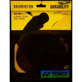 Yonex BG-65 Badminton String, Color Option (BG 65 - Orange)
