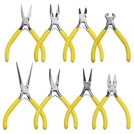 YUENTOEN 8 Piece Jewelers Pliers Set, Jewelry Making Tool Kit, Round Nose Plier and Wire Cutter for Bracelet Beading DIY Craft Jewelry Making Supplies