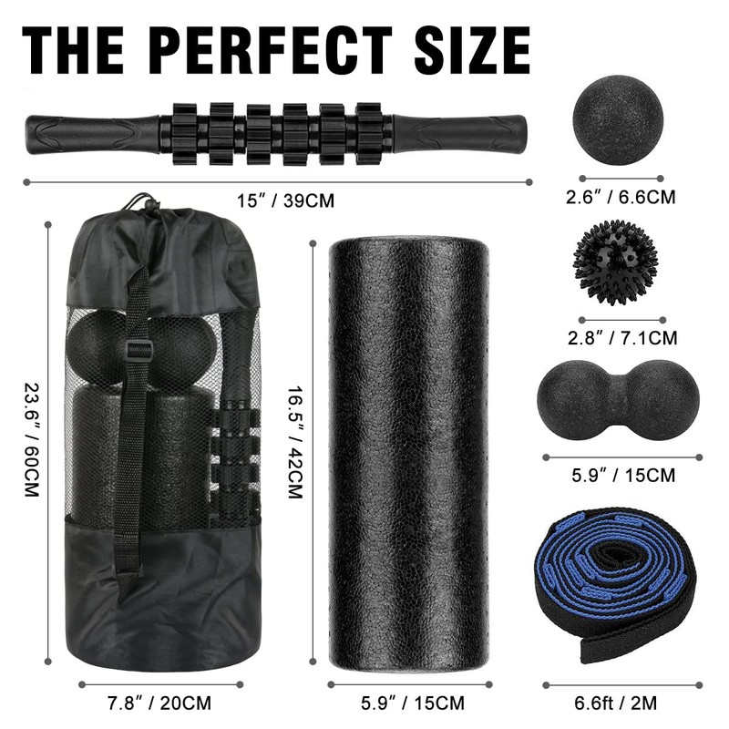Foam Roller Set - High Density Back Roller, Muscle Roller