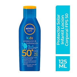 Protector Solar Corporal NIVEA SUN Protección & Hidratación Kids FPS 50+ 125Ml, Sin Fragancia