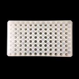 MUHWA Vial Rack Tube Rack Double Panel 96 Positions for Microcentrifuge Tubes 0.2-1.5ml (White)