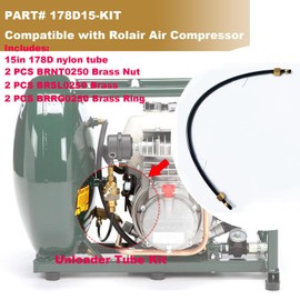 178D15-KIT Air Compressor Unloader Tube Kit Fit for Rolair Air Compressor