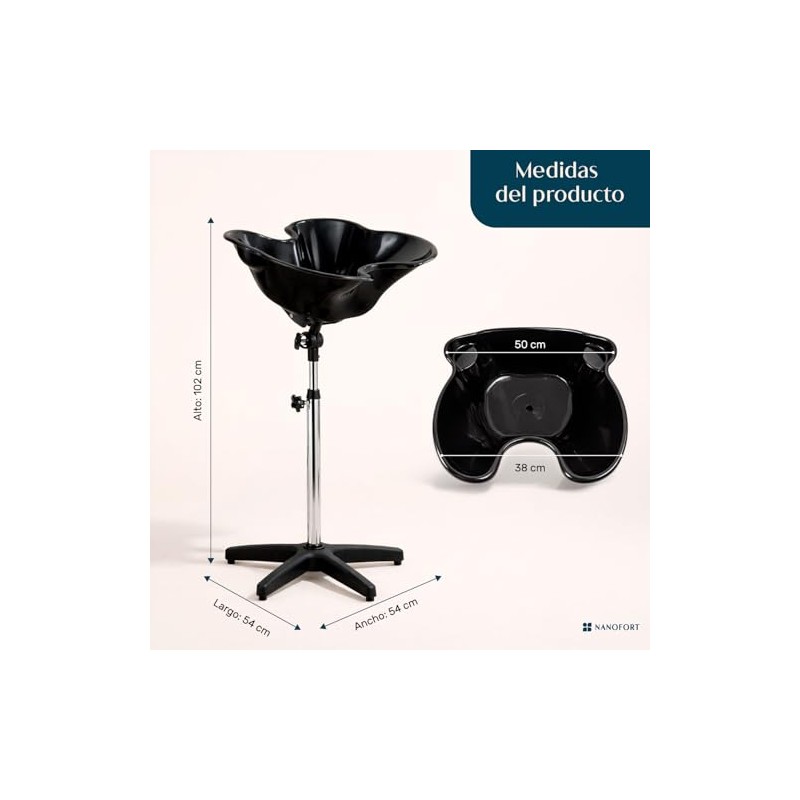 Nanofort Lavabo Lava Cabezas Portátil Estética Salón Belleza Lavacabezas Estetica